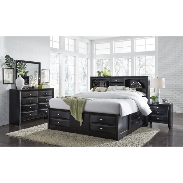 Global Furniture Usa Transitional Linda Black Queen Bed Group 2867 - main